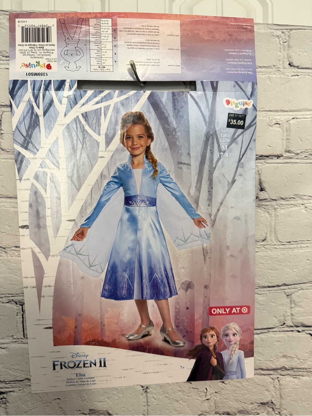 Disguise Elsa Costume in Light Blue and Deep Blue Ombre Disney Frozen M new